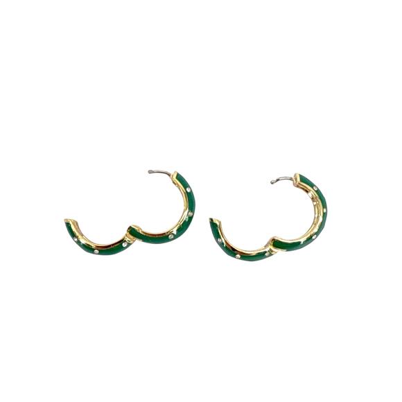 GORJANA Noel Shimmer Hoops in Gold & Green - Picture 5 of 6